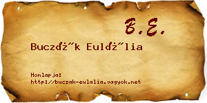 Buczák Eulália névjegykártya